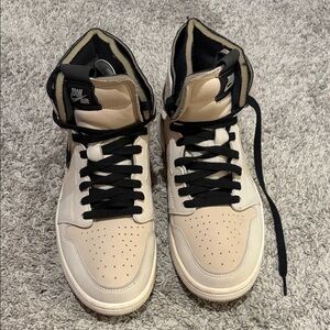 Men's High-Top Sneakers - Black and Cream